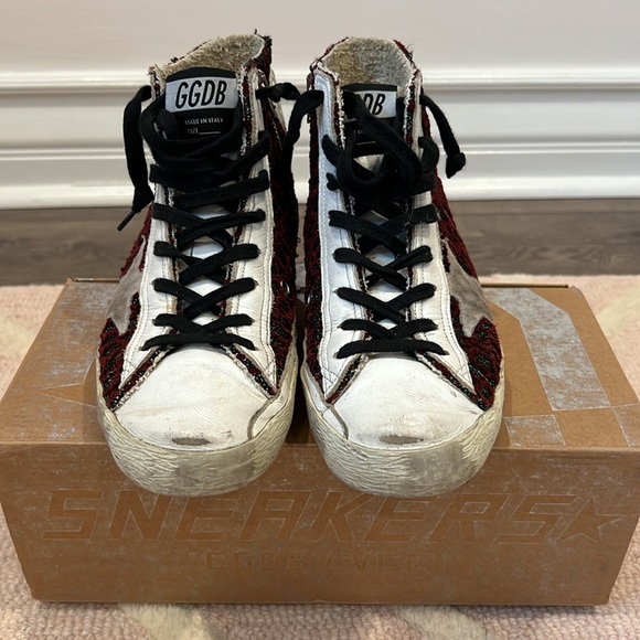 GOLDEN GOOSE FRANCY MID TOO SNEAKERS SIZE 6 - Picture 3 of 10
